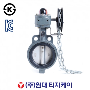 배관장터,주철 버터플라이 KS 10k (체인식 웨이퍼)